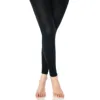 Black Thermal Leggings for Women Microfiber Soft Stretchy Full Leggings 1