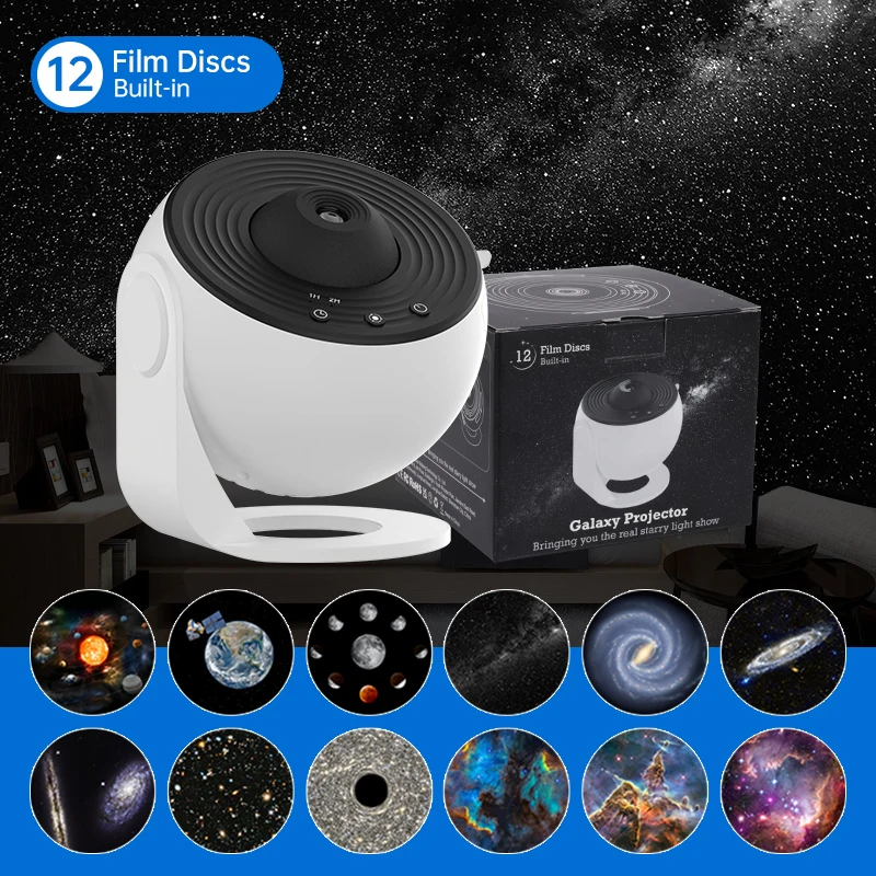 Starry Sky Night Light Projector, Galaxy Planetarium Lamp para crianças, quarto, presente de dia dos namorados, decoração do casamento, rotação de 360 °