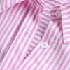 Ladies Turn-Down Collar Blouse Shirt Top Spring Autumn Loose Casual Female Women Striped Long Sleeve Blouse Top Shirt Plus Size 4