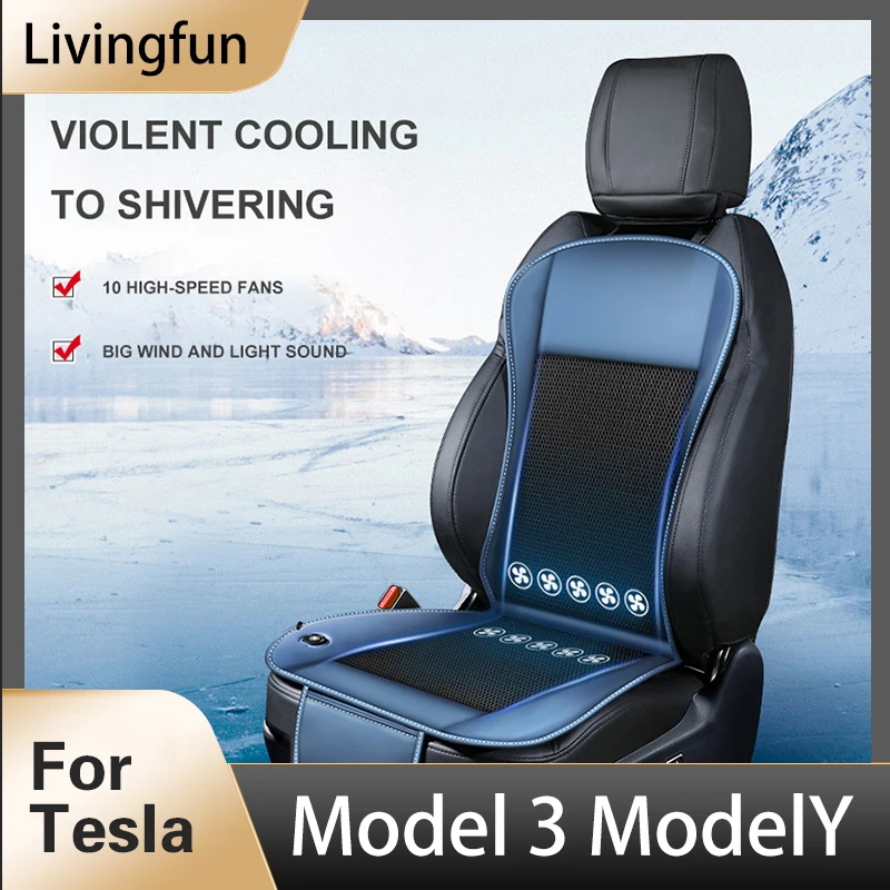 For Tesla Model 3 Model Y Breathable Ventilated Seat Cover Ventilated