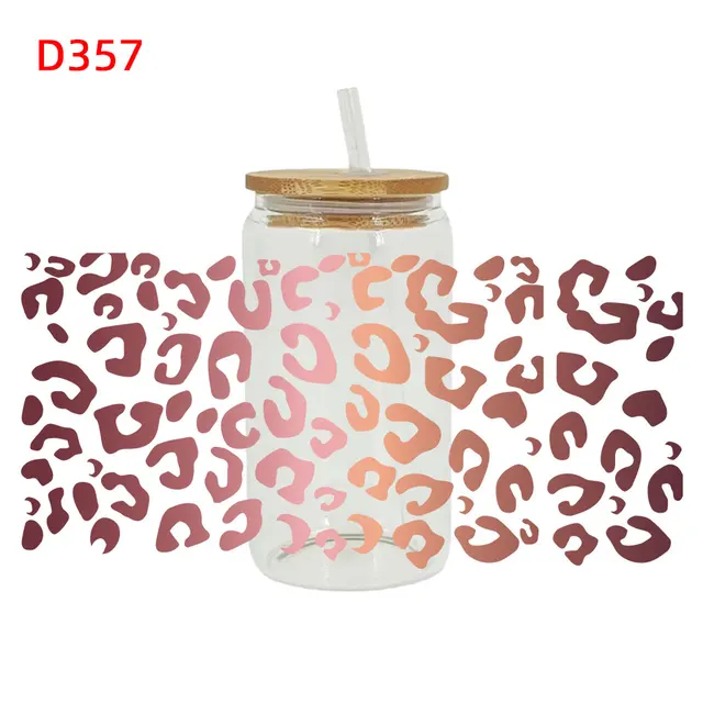 Uv Dtf Átviteli Matrica A 16Oz -Os Libbey Szemüvegekhez, Palackok Csésze Can Diy Vízálló, Könnyen Használható Egyedi Matricák D356 - Image 6