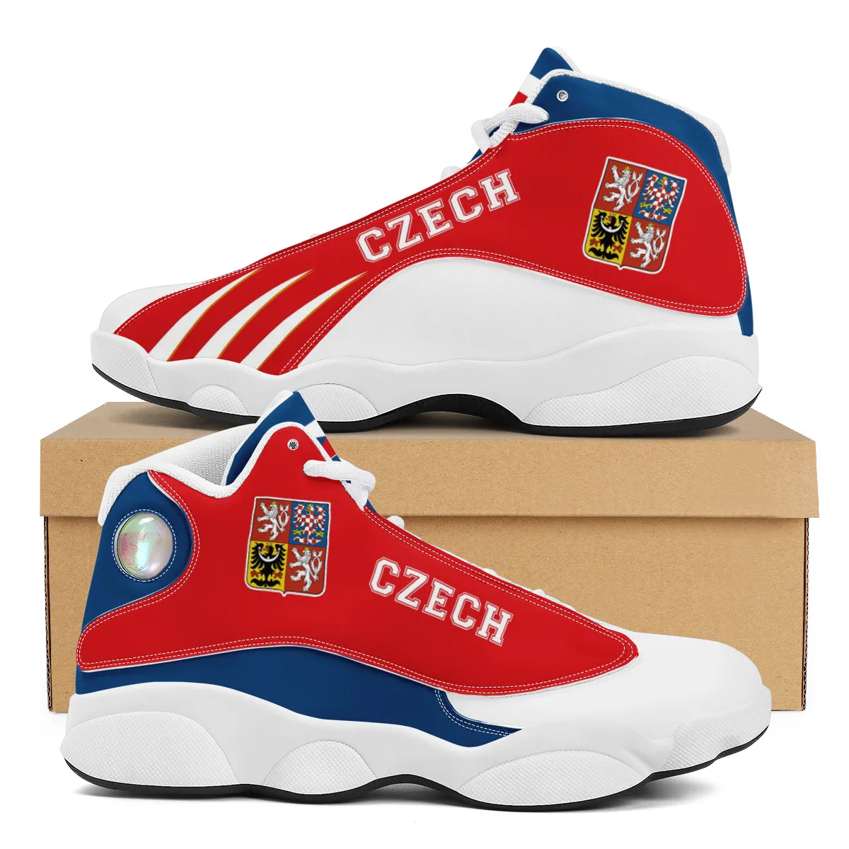 

New Czechia Flag Pattern Women Men Sneakers Sports Shock Absorption Wear-Resistant Men's Basketball Sports Shoes Birthday Gift