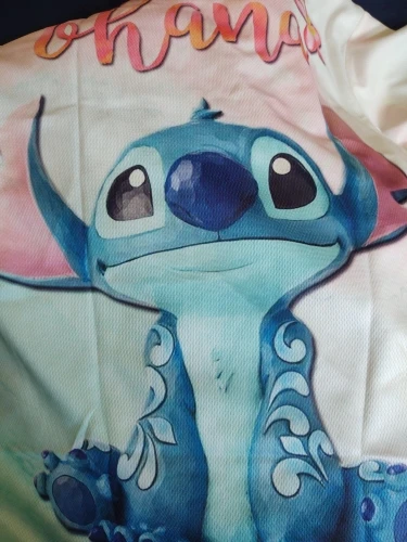2024 Disney Stitch Children Boys Girls T Shirts Summer Short Sleeve Kids Stich Tops Tees Cartoon Casual Kids Clothes photo review