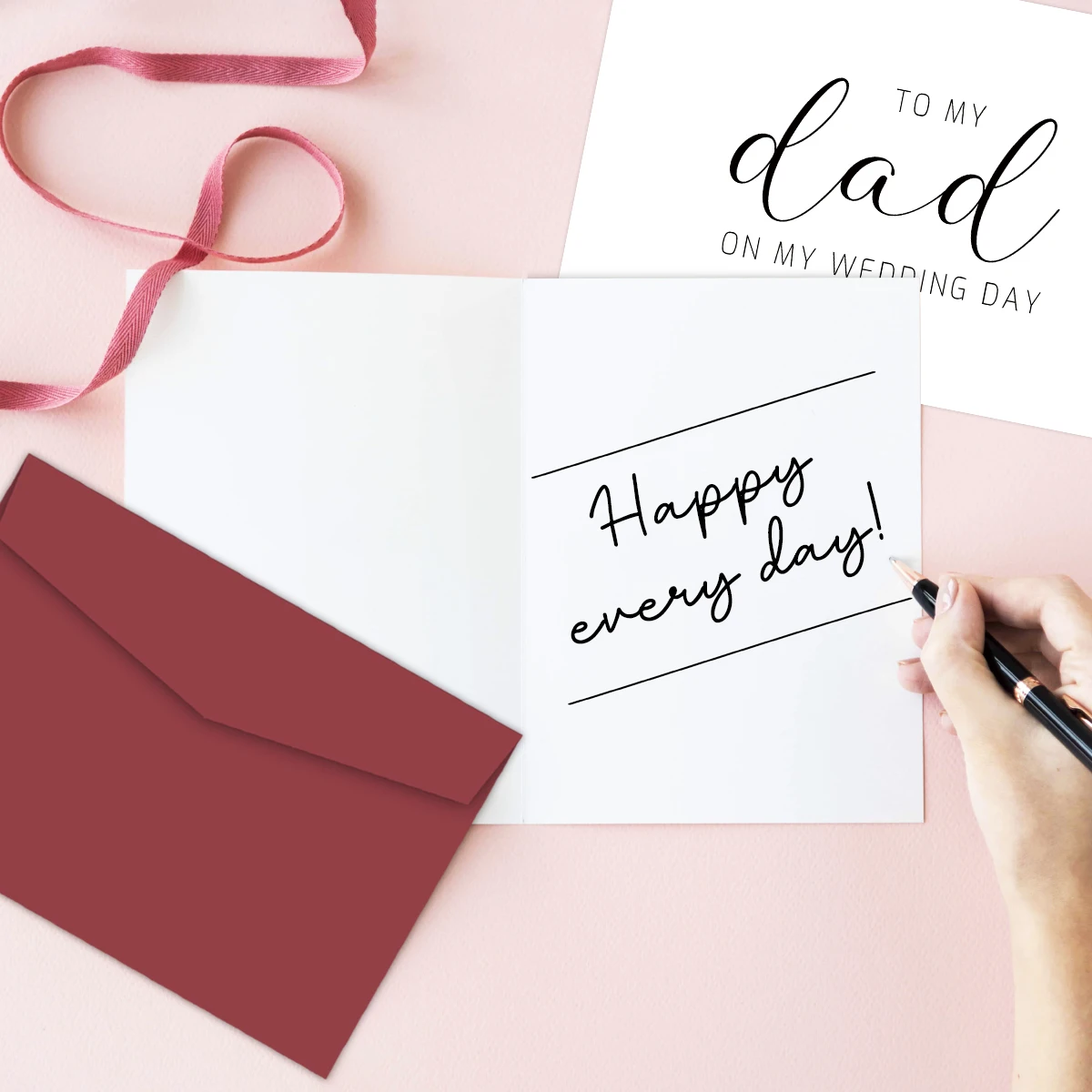 Greeting Cards To My Dad On My Wedding Day Card With Envelope Wedding Day Greeting Card for Father Thank You Cards for Dad from Bride or Groom