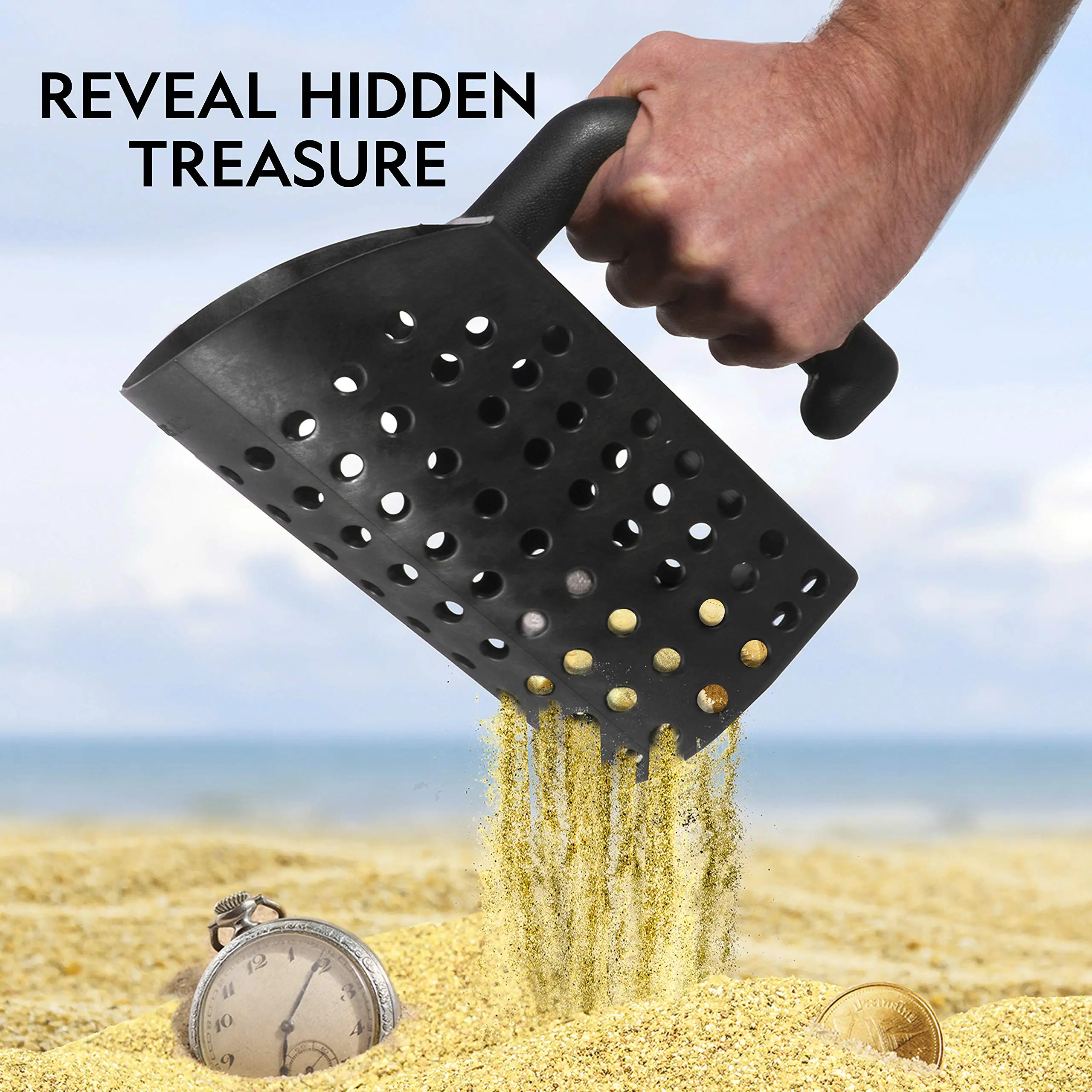 Professional Metal Detector Sand Scoop and Shovel Set Treasure Digging Tool for Underground Metal Treasure Detecting