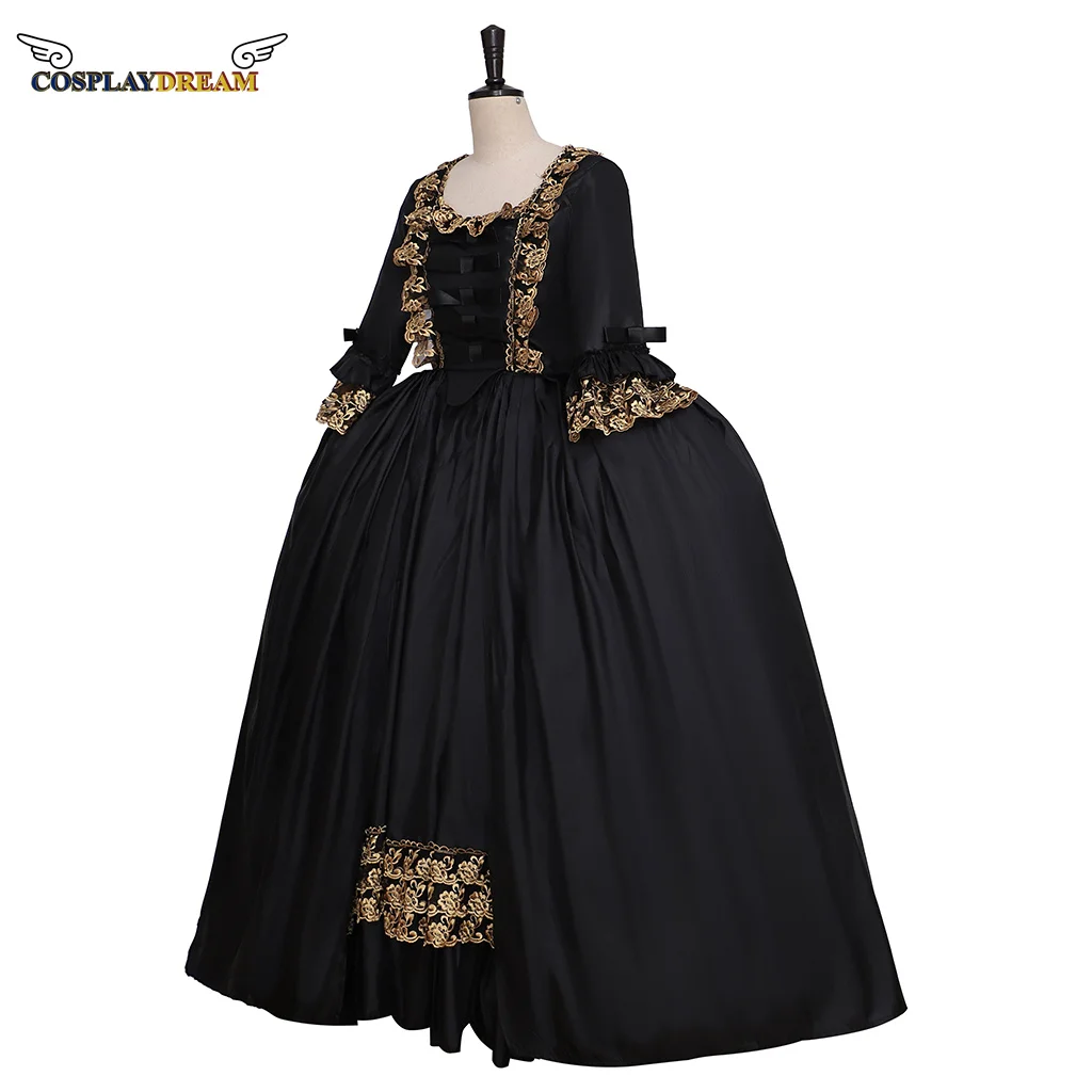 Barockkleid schwarz Clearance