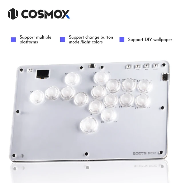 Haute42- COSMOX Leverless Controller Arcade Fighting Games For PC/PS3/PS4/PS5 Switch Steam Stick Keyboard Rims Button Rim