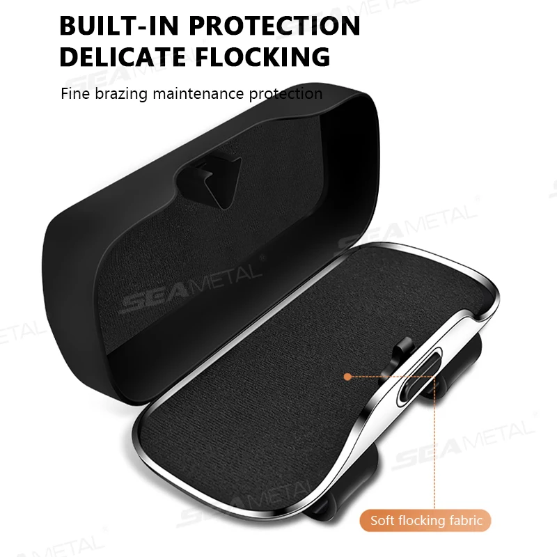 Car Glasses Case Hard Box Auto Eyeglasses Holder Black Grey Brown