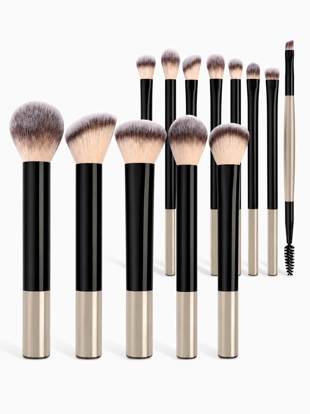 Professional Makeup Brush Set - Soft Foundation, Blush, Powder, Eyeshadow & Mascara Brushes, Cosmetic Essentials