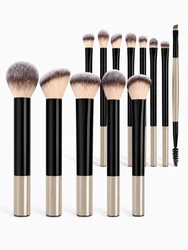 Professional Makeup Brush Set - Soft Foundation, Blush, Powder, Eyeshadow & Mascara Brushes, Cosmetic Essentials (13 Pcs)