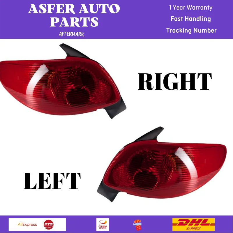 Задний фонарь для Peugeot 206 2002-2009 без баранина Oe 6351.S0 - 6351.R9 левый и правый, высокое качество, Лучшая цена