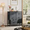 Fabric Dresser for Bedroom, 6-Drawer Storage Tower with Fabric Bins, Chest of Drawers for Closet, Living Room, Hallway,Dark Grey 2