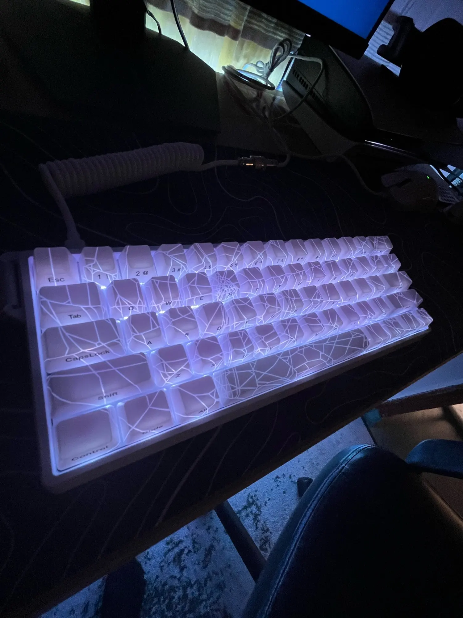 Kiwibean XVX Spider Web Keycaps OEM Profile Shine Through IMD-Tech Keycap