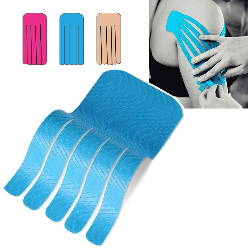 

10 PCS Pre-Cut Kinesiology Tape Athletic Tape Easy to use Reduce Pain and Inflammation Re-Train Shoulder, Knee, Back Leg Muscle