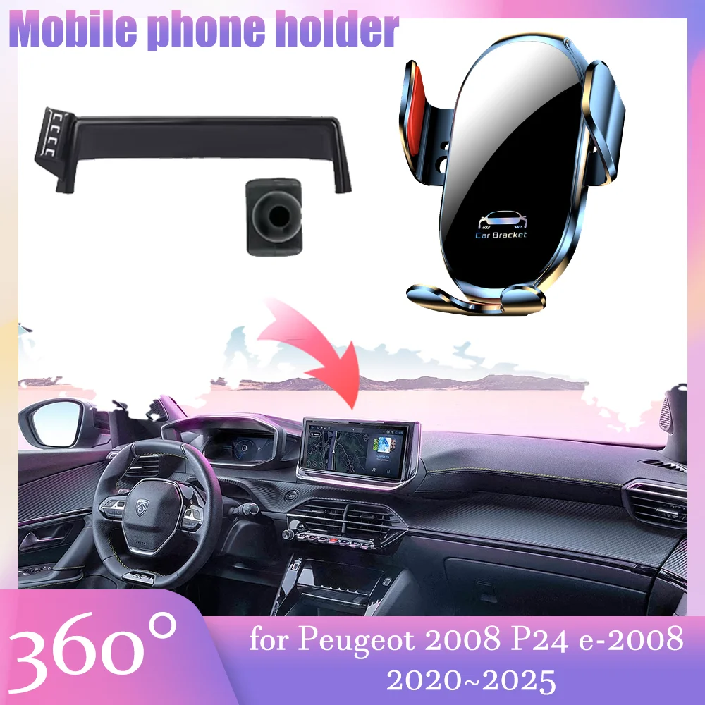 Car Mobile Phone Holder for Peugeot 2008 P24 e-2008 ~ GPS Air Vent Cell GPS Clip Stand Support Accessories iPhone
