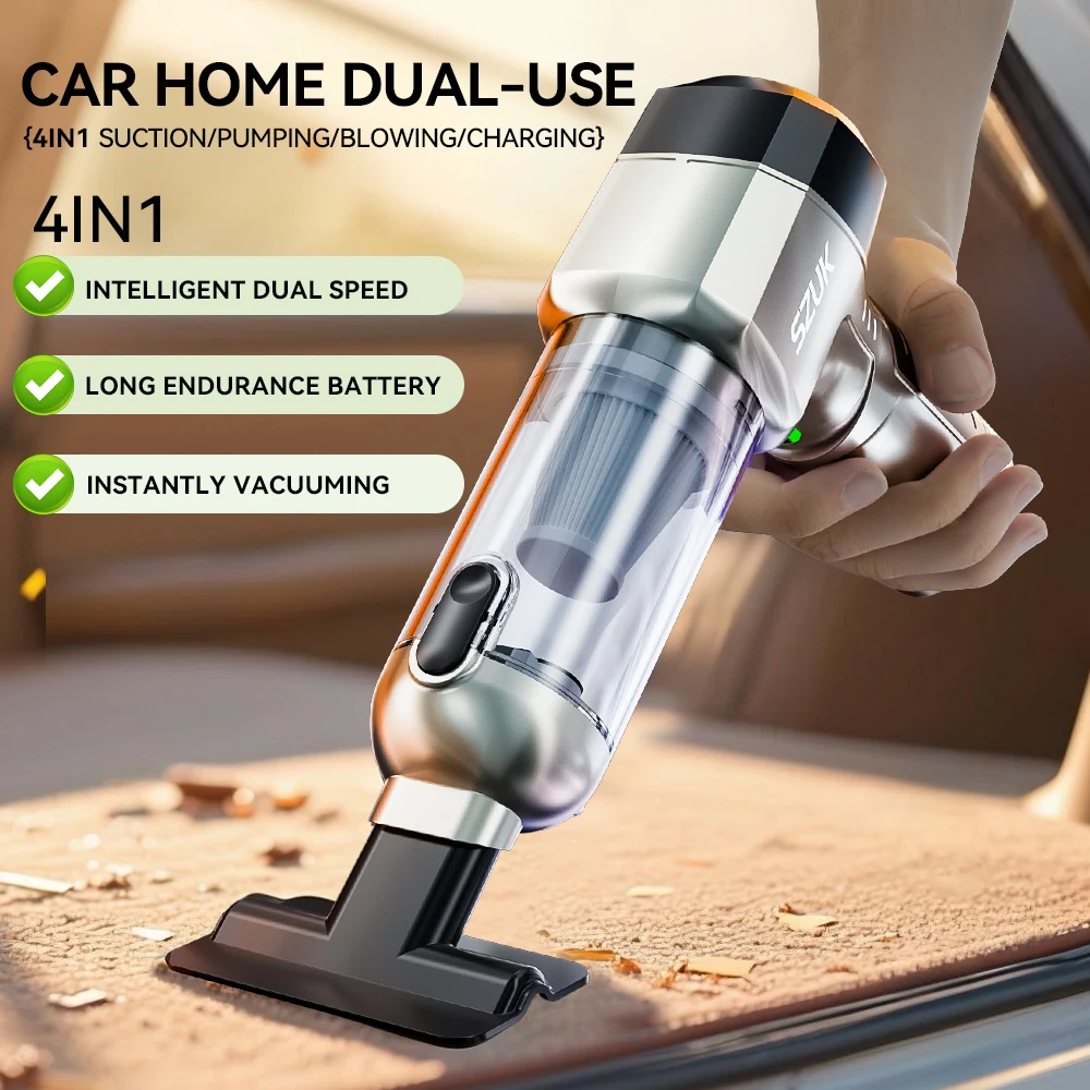 SZUK 9998700Pa Car Vacuum Cleaner Portable Handheld Wireless Strong Suction Car Cleaner Cleaning Machine Mini Vacuum Cleaner 6