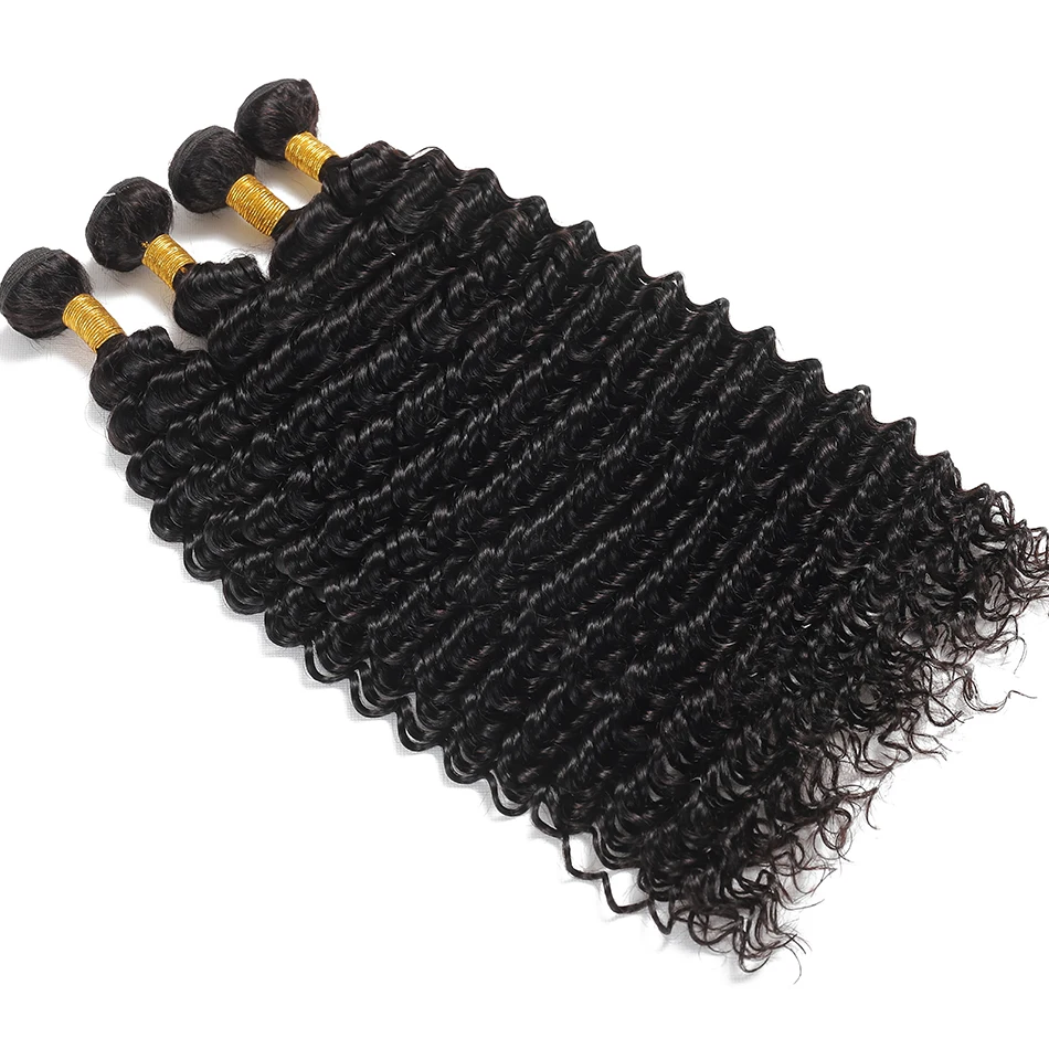 30Inch Deep Wave 1 3 4 Bundles Deal Malaysian Hair Weave Bundles Virgin Human Depp Water Curly Extensions Tissage human hair extensions human hair bundles human hair bulk