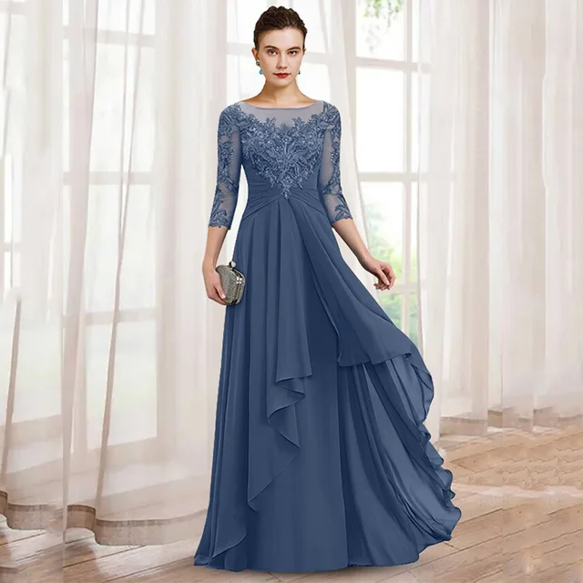 AIOVOX Elegant A-Line Mother of the Bride Dresses