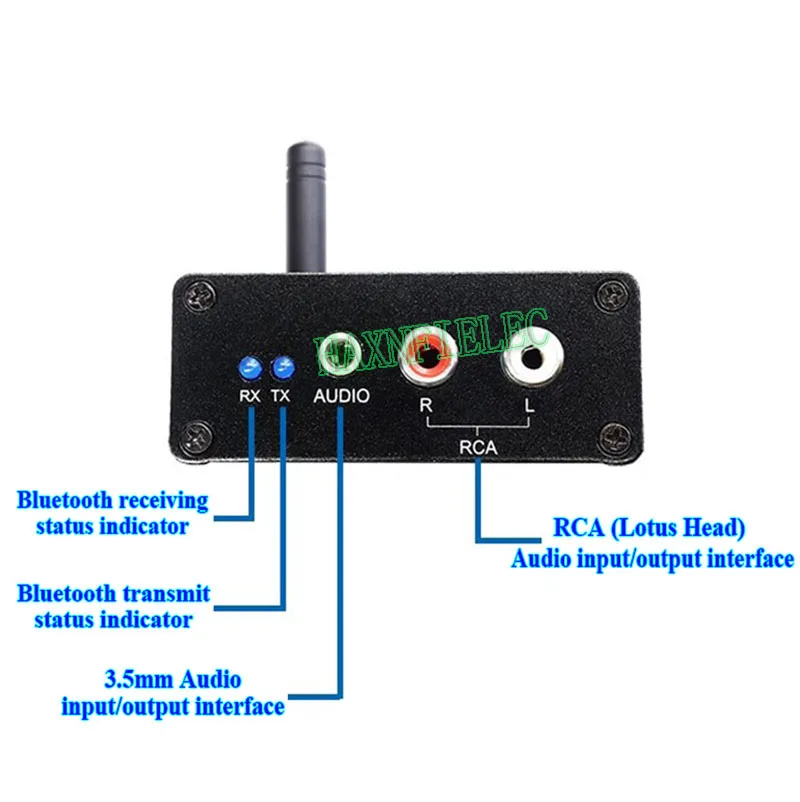 Bluetooth 5.3 Stereo Wireless Audio Transceiver Emitter Transmitter Receiver Module Sending Send Receiving Receive Board