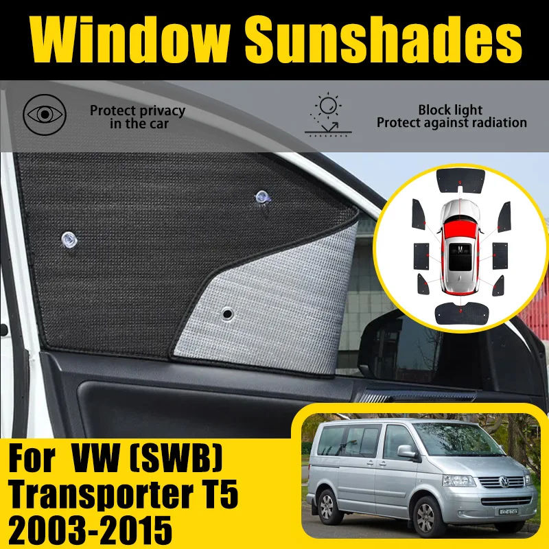 

Car Full Covers Sun Visor For Volkswagen VW Transporter Caravelle Multivan Doubleback T5 SWB 2003~2015 Window Visor Accessories