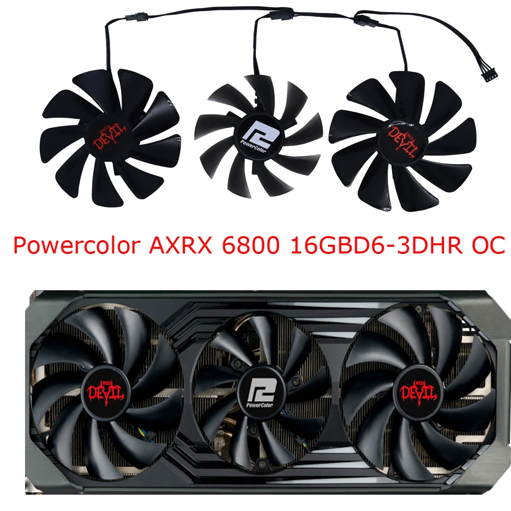 diy gráficos fã gpu vga cooler para powercolor axrx cartões substituir