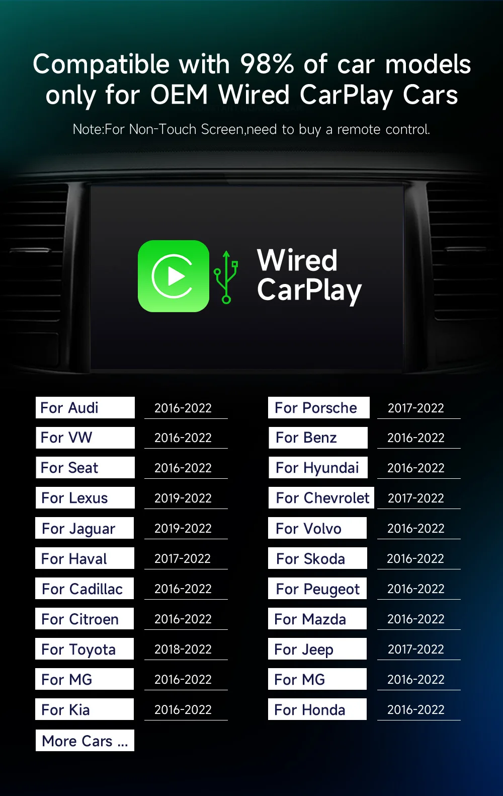 Ab7571691ba4e4e529743cd034de556911 CarPlay Smart AI Box Plus Android 11 Wired To Wireless CarPlay Android Auto Video App Adapter Car Intelligent System