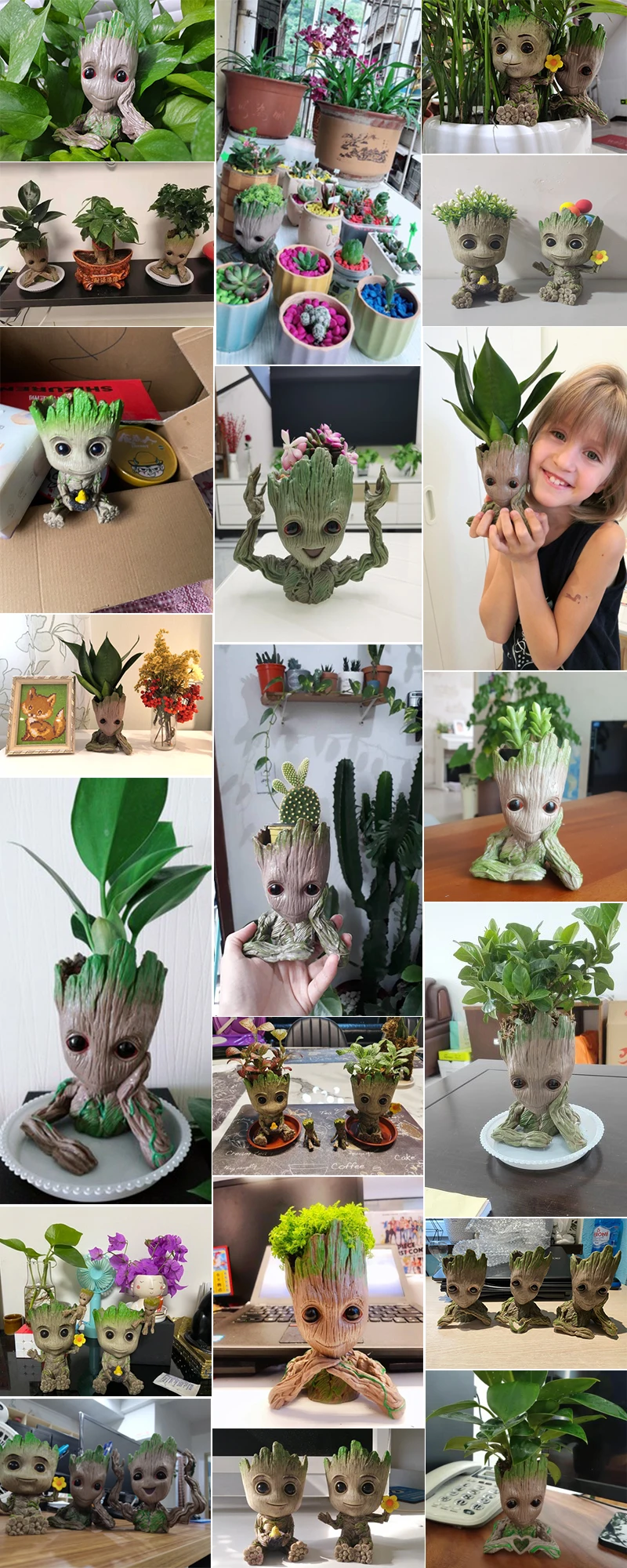 Groot Vases Garden Ornaments Pots Planters Anime Tree Man Ornaments Figure Statuepen Holder Pen Case Kids Teacher'S Day Gift 4