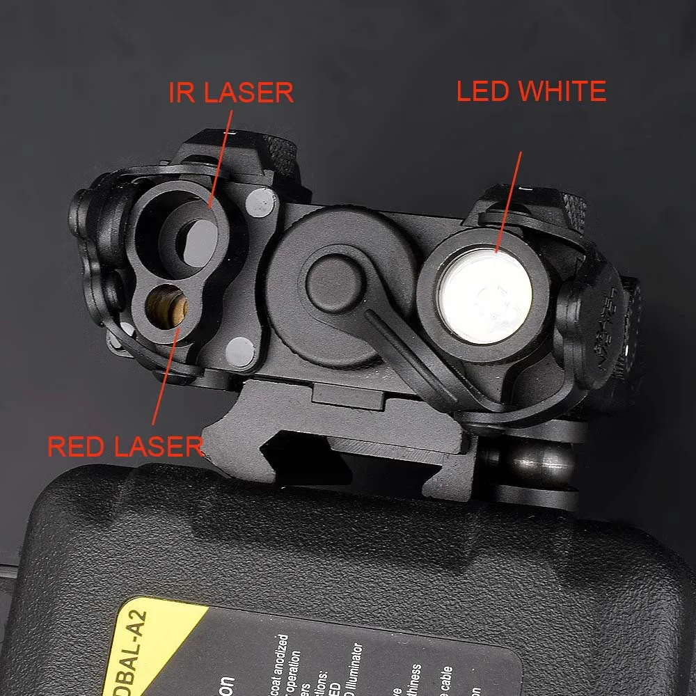 Module Laser DBAL-A2 Rouge/IR Avec Lampe LED Blanche, Rail 20mm, Métal