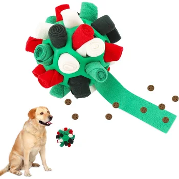2pcs Dog Puzzle Toys Snuffle Ball Encourages Foraging Skills Training Cloth Strip with Hidden Food Interactive Dog ball Toys 1