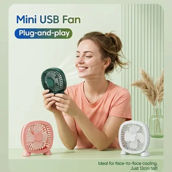 Ventilatore da Tavolo USB Portatile Mini, Silenzioso, per Ufficio, Casa e Viaggio, Compatto e Leggero, Ventilatore Portatile