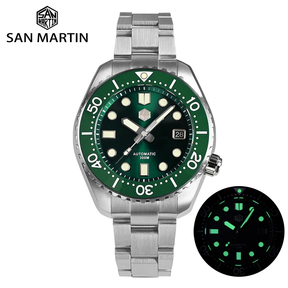 San Martin Men Dive Watch MM300 NH35 Luxury Business Automatic Mechanical Watches Sapphire Date C3 Super Luminous 30Bar Reloj 1