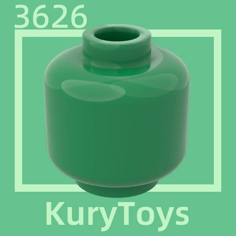 Kury Toys DIY MOC For 3626 #100pcs Building block parts For Body Part Head (Plain) - Blocked Open Stud