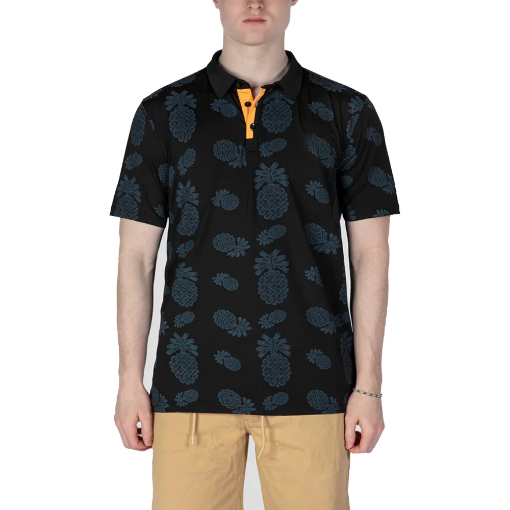 

Sunday Swagger Polo Men's Golf Shirt Moisture Wicking Performance Short Sleeve Golf Shirts Casual Quick Dry Printed T-Shirt