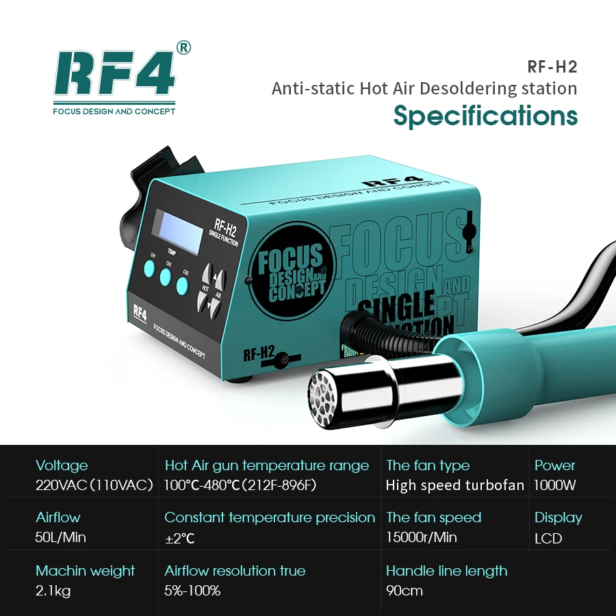 Station de Soudage à Air Chaud RF4 RF-H2 Intelligente 1000W