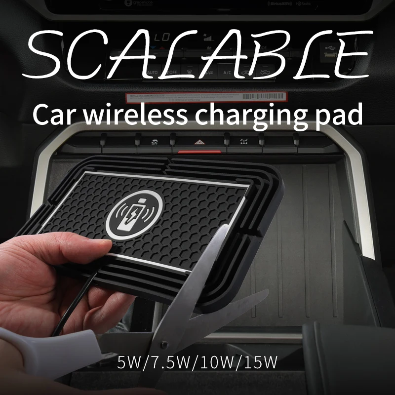 Wireless Car Charger Silicone Non-Slip Fast Charging Pad