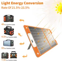 Panneau solaire pliable Flashfish TSP18V 60W, chargeur solaire portable avec sortie DC et double USB, générateur solaire extérieur pour station d'alimentation portable, camping, camping-car, randonnée, alimentation d'urgence hors réseau. 1