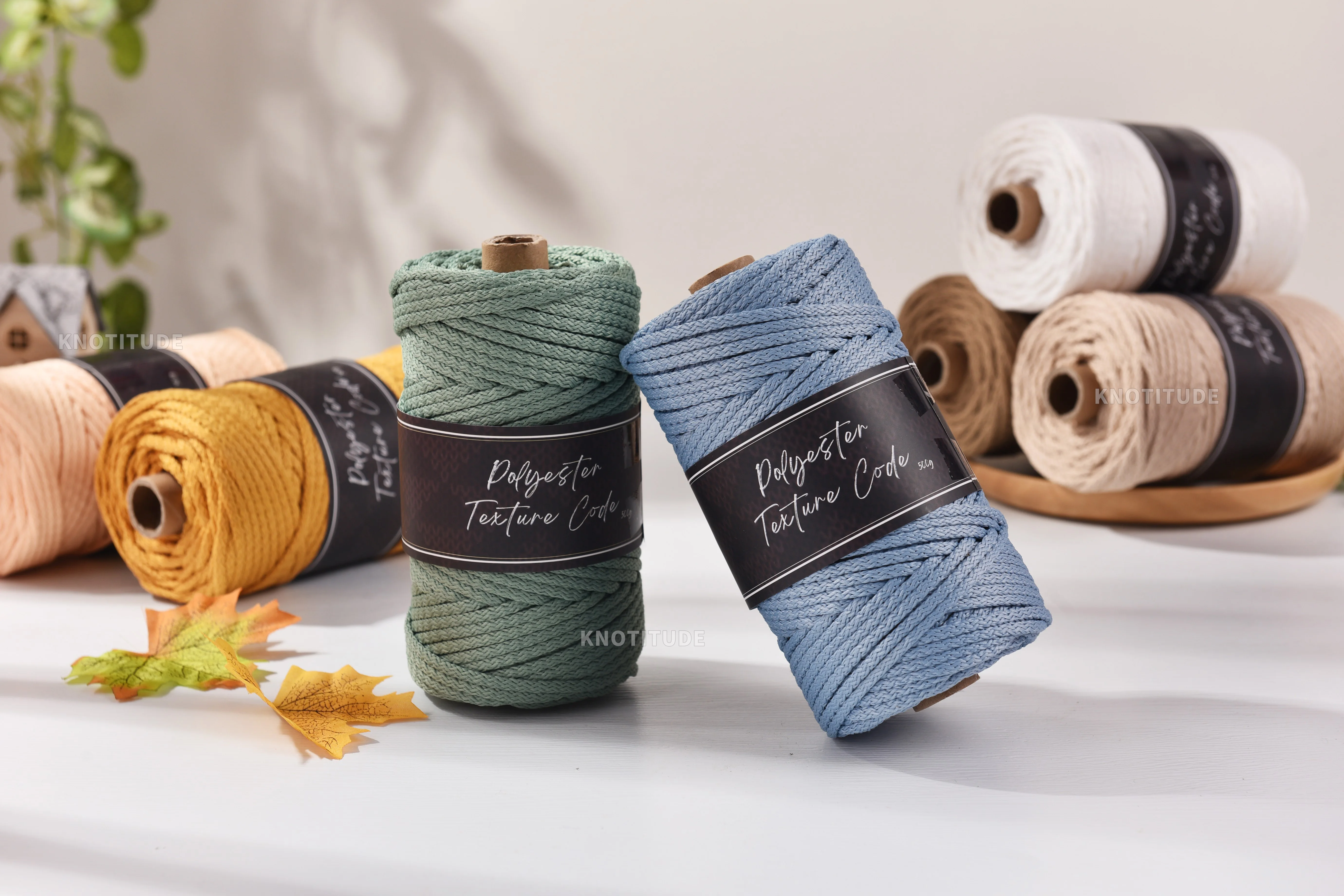 Hammock cord 5MM Polyester Knitting cord Crochet rope 90yards a Roll Macrame cord. Polyester cord. Rug yarn Crochet Basket Yarn 4