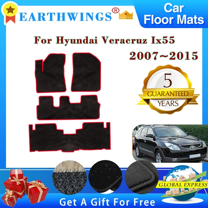 Car Floor Mats For Hyundai Veracruz Ix55 20072015 7 Seats Carpets