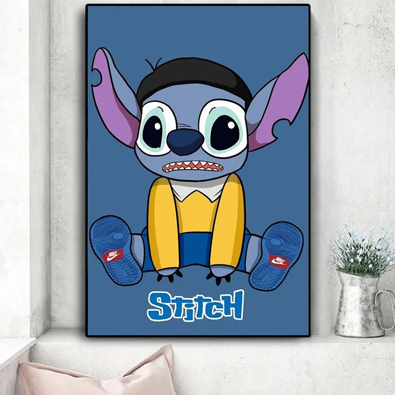 Disney Anime Stitch Wall Stickers Children's Bedroom Wall Stickers Lilo &  Stitch PVC Glass Cabinet Stickers Home Decoration Gift