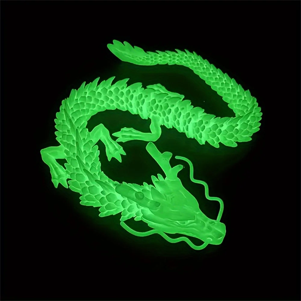 

Glow-in-the-dark Dragon 3D Printing Integrated Molding, Rotatable Joints Vivid Dragon Shape Figure Decoration,Fish Tank Shape