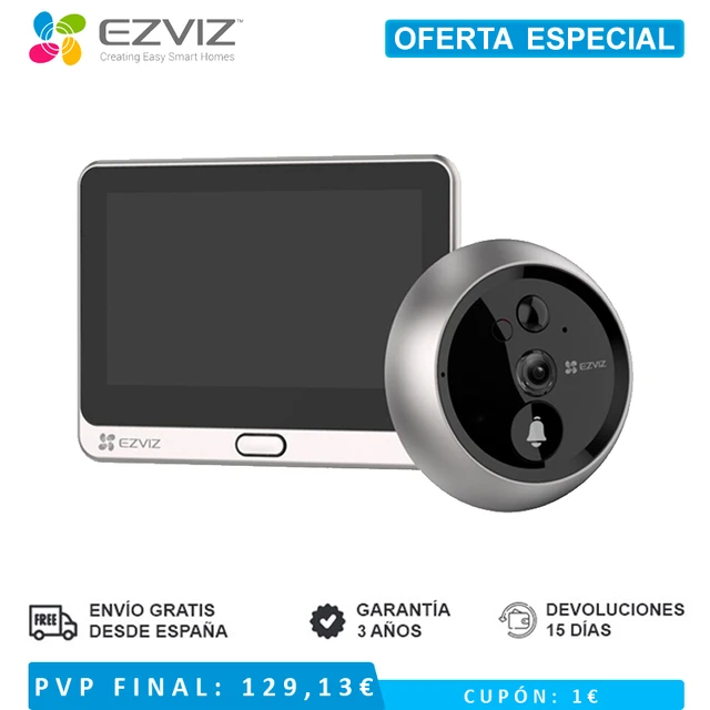 EZVIZ DP2C, Wireless Smart Peephole, Security Camera, WiFi Camera, Video  Doorbell WiFi, Doorbell Camera WiFi, 1080p