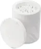 Marble Bathroom Canister - Airtight Storage for Cotton Swabs/Balls with Lid (Vanity Organizer, White) 1