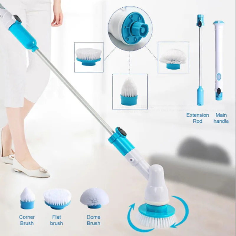 Electric-Cleaning-Turbo-Brush-Set-Adjustable-Waterproof-Cleaner ...
