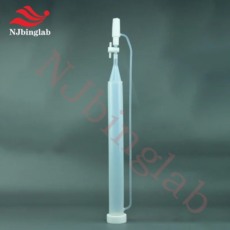 NJbinglab PFA 압력 균등화 드로핑 깔때기 500ML, 화학적으로 불활성 및 내열성으로 정확한 실험실 투약 가능