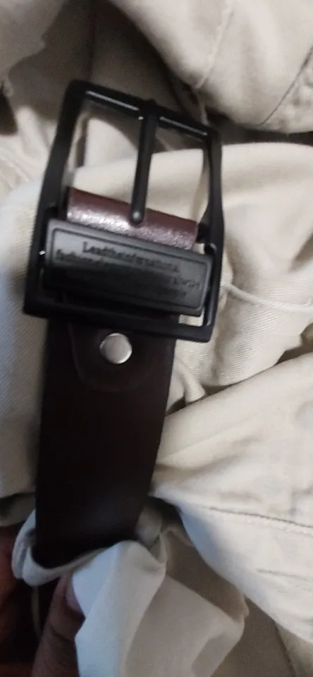 MIDNIGHT SOVEREIGN™ – Black Buckle Genuine Leather Belt photo review