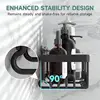 6 - Pack Stainless Steel Adhesive Shower Caddy. Rustproof, with Soap Holder & Large Capacity. Wall - Mounted for Bathroom 2