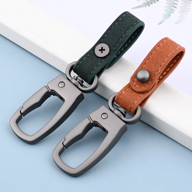 Luxury Leather Car Keychain-Universal Fit for All Car Models, Premium Quality with Sleek Design, Durable and Stylish Accessory
