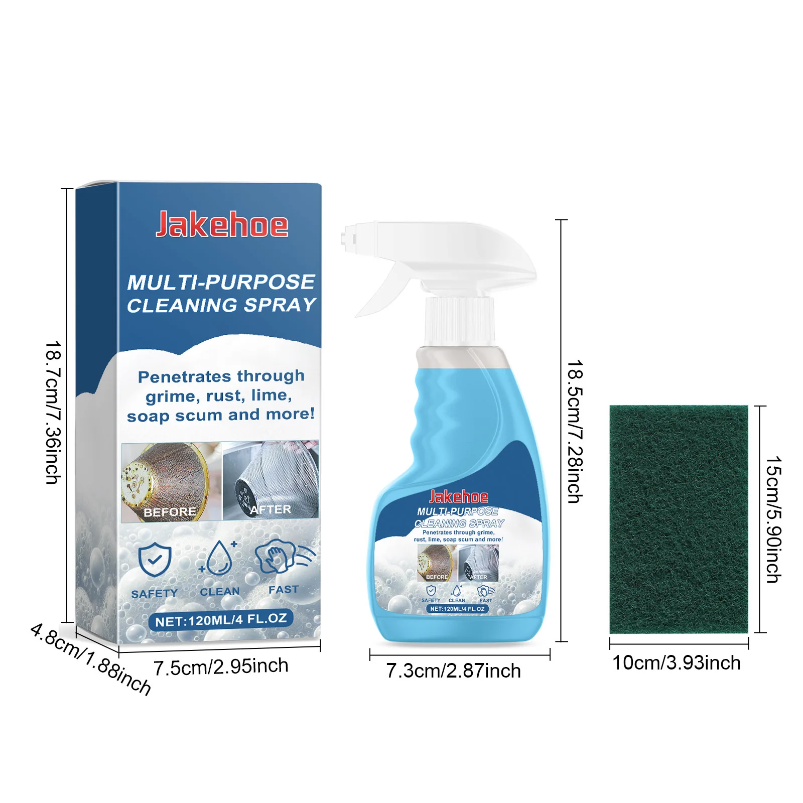 Jakehoe 120ml Degreasing Foam Cleaner Spray Heavy Oil Stain Remover Dining Room Deodorant Oven Kitchen Grease Cleansing Agent