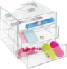"Plastic 3-drawer vanity organizer – 7” x 6.5” x 6.5”, clear" 5