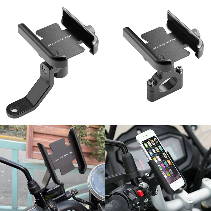 Ducati Multistrada 950 1100 1200 1260 1200S 1260S V4 액세서리, 오토바이 핸들 바, 휴대폰 거치대, GPS 스탠드 브래킷